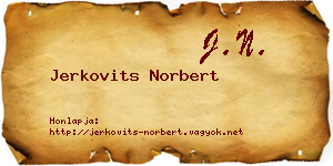 Jerkovits Norbert névjegykártya